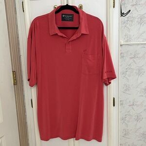 Weekender "Big Rock" Marlin Men's Performance Polo‎ Shirt Red Textured 2X Casual